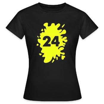klecks 24 - Frauen T-Shirt - Schwarz - Vorne - AI Model Female 172 dark (172cm)