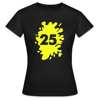 Klecks 25 - Frauen T-Shirt - Schwarz - Vorne - AI Model Female 172 dark (172cm)