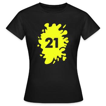 Blobs 21 - Women's T-Shirt - black - Front - AI Model Female 172 dark (172cm)