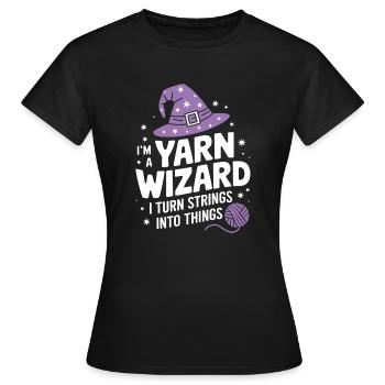 Libérez votre créativité avec la laine - T-shirt Femme - noir - Devant - AI Model Female 172 dark (172cm)