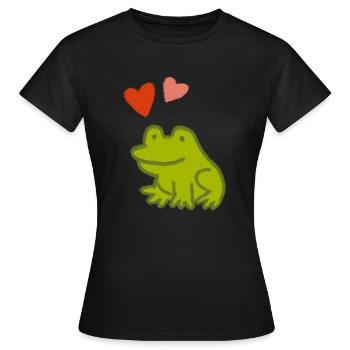 Mutfrosch 2 - Frauen T-Shirt - Schwarz - Vorne - AI Model Female 172 dark (172cm)