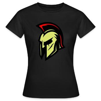 Casque de gladiateur Sparta - T-shirt Femme - noir - Devant - AI Model Female 172 dark (172cm)