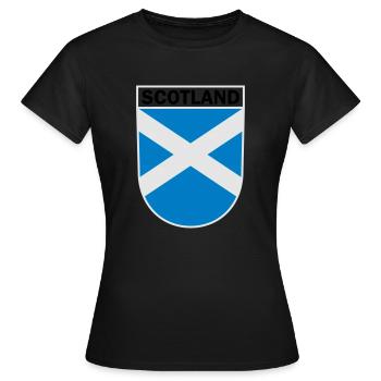 Scotland Wappen - Frauen T-Shirt - Schwarz - Vorne - AI Model Female 172 dark (172cm)