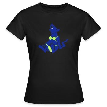 Strandratte / rat at the beach (3c) - Frauen T-Shirt - Schwarz - Vorne - AI Model Female 172 dark (172cm)