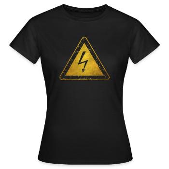 High Voltage - Frauen T-Shirt - Schwarz - Vorne - AI Model Female 172 dark (172cm)