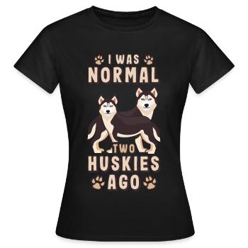 I Quelle est la normale Huskies Sibérie Sibérie - T-shirt Femme - noir - Devant - AI Model Female 172 dark (172cm)
