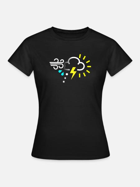 Die heutige Prognose - Frauen T-Shirt - Schwarz