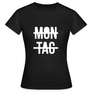 lundi - T-shirt Femme - noir - Devant - AI Model Female 172 dark (172cm)