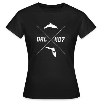 Orlando Florida - Frauen T-Shirt - Schwarz - Vorne - AI Model Female 172 dark (172cm)