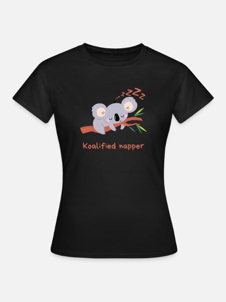 Koalified napper - Frauen T-Shirt - Schwarz
