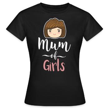 Maman de fille Mère Filles Fête des mères - T-shirt Femme - noir - Devant - AI Model Female 172 dark (172cm)