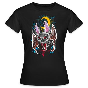 Fledermaus Vampire Gothic - Frauen T-Shirt - Schwarz - Vorne - AI Model Female 172 dark (172cm)