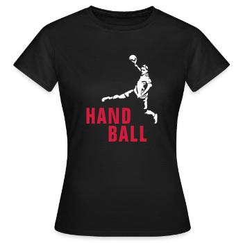 handball_122012_b_2c - T-shirt Femme - noir - Devant - AI Model Female 172 dark (172cm)