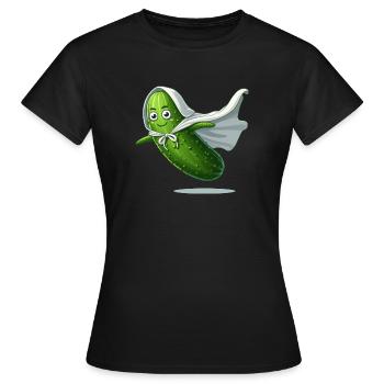 Fliegende Gurke - Frauen T-Shirt - Schwarz - Vorne - AI Model Female 172 dark (172cm)