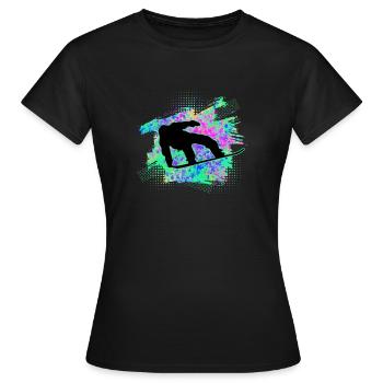 Planche à neige - T-shirt Femme - noir - Devant - AI Model Female 172 dark (172cm)