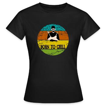 Bbq - Women's T-Shirt - black - Front - AI Model Female 172 dark (172cm)