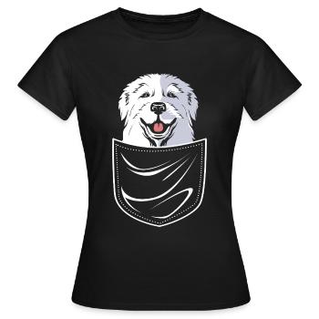Chien des Pyrénées - T-shirt Femme - noir - Devant - AI Model Female 172 dark (172cm)