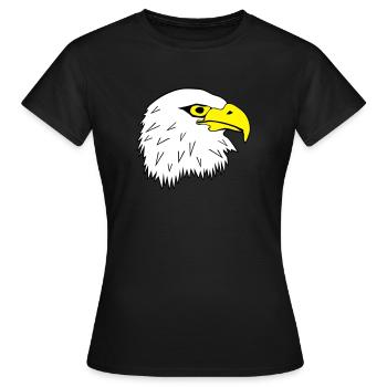 Pygargue à tête blanche tête d'aigle motif Eagl - T-shirt Femme - noir - Devant - AI Model Female 172 dark (172cm)