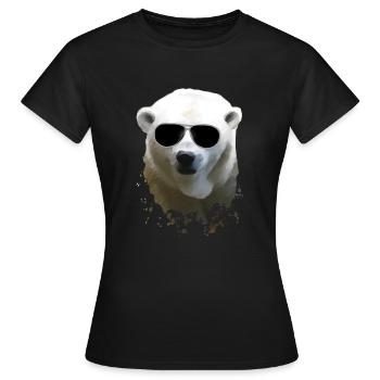 Polar Bear - Eisbär - Frauen T-Shirt - Schwarz - Vorne - AI Model Female 172 dark (172cm)