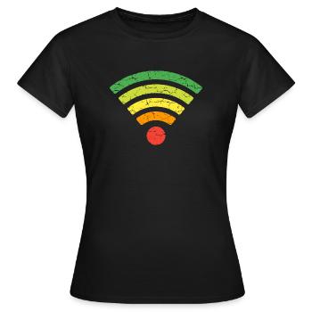 Réception complète - T-shirt Femme - noir - Devant - AI Model Female 172 dark (172cm)