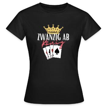 Vingt de King - T-shirt Femme - noir - Devant - AI Model Female 172 dark (172cm)