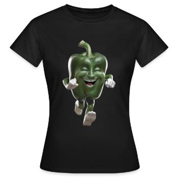 Paprika Geschenk - Frauen T-Shirt - Schwarz - Vorne - AI Model Female 172 dark (172cm)