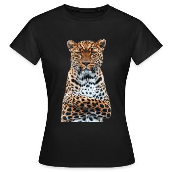Leopard - Women's T-Shirt - black - Front - AI Model Female 172 dark (172cm)