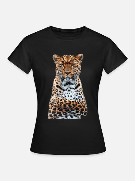Leopard - Frauen T-Shirt - Schwarz