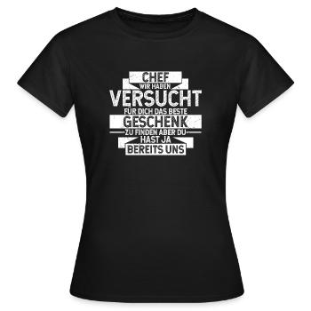 Bester Chef Der Welt Arbeitgeber Arbeit Geschenk C - Frauen T-Shirt - Schwarz - Vorne - AI Model Female 172 dark (172cm)