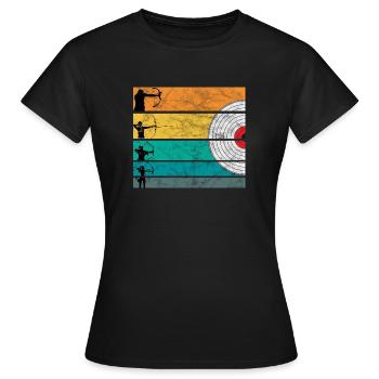 Tir à l’arc Arc Arc - T-shirt Femme - noir - Devant - AI Model Female 172 dark (172cm)