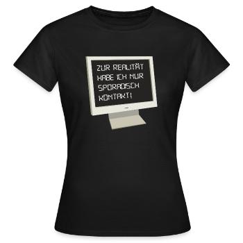 Télé réalité - T-shirt Femme - noir - Devant - AI Model Female 172 dark (172cm)