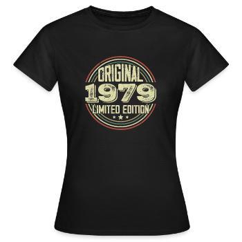 1979 Birthday Parties, ein legendärer Jahrgang - Frauen T-Shirt - Schwarz - Vorne - AI Model Female 172 dark (172cm)