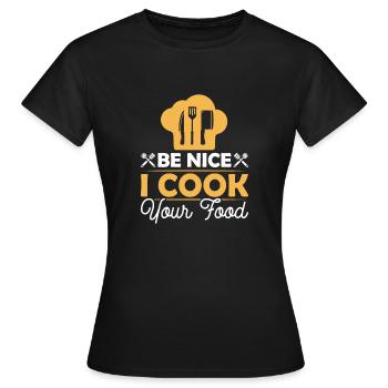 Chef Chef Gastronomie - T-shirt Femme - noir - Devant - AI Model Female 172 dark (172cm)