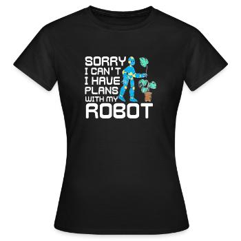Robot Robotics - Women's T-Shirt - black - Front - AI Model Female 172 dark (172cm)