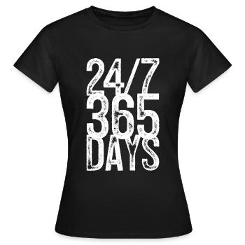 WORKAHOLIC 24/7 ARBEITSTIER HAMSTERRAD - Frauen T-Shirt - Schwarz - Vorne - AI Model Female 172 dark (172cm)