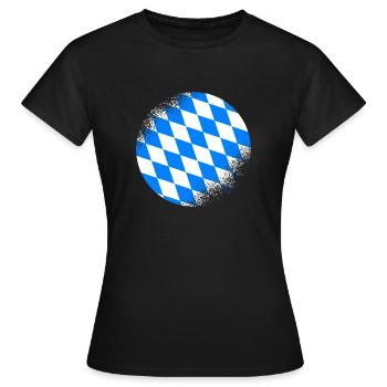 Drapeau bavarois d’occasion Look Drapeau bavarois Vintage - T-shirt Femme - noir - Devant - AI Model Female 172 dark (172cm)