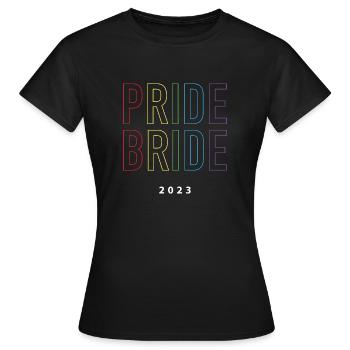 Pride Bride 2023 - Frauen T-Shirt - Schwarz - Vorne - AI Model Female 172 dark (172cm)