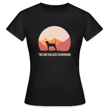 Treeing Walker Coonhound - T-shirt Femme - noir - Devant - AI Model Female 172 dark (172cm)