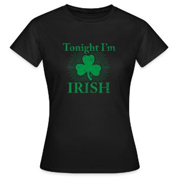 St Patricks Day Irland Party Shamrock Kleeblatt - Frauen T-Shirt - Schwarz - Vorne - AI Model Female 172 dark (172cm)