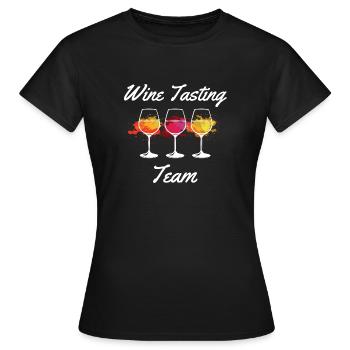Weinverkostung Team Weingut Alkohol Liebhaber Geschenk - Frauen T-Shirt - Schwarz - Vorne - AI Model Female 172 dark (172cm)