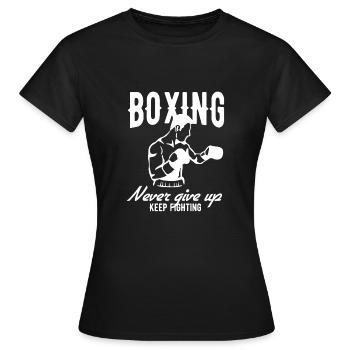 Amour de boxe - T-shirt Femme - noir - Devant - AI Model Female 172 dark (172cm)