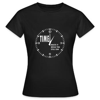 Temps - T-shirt Femme - noir - Devant - AI Model Female 172 dark (172cm)