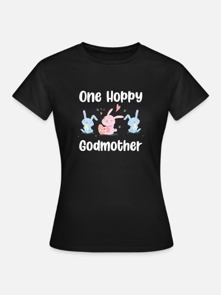 En Hoppy Gudmor søt påskeeggjakt - Dame-T-shirt - sort