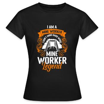 Bergmann Kumpel Grube - Frauen T-Shirt - Schwarz - Vorne - AI Model Female 172 dark (172cm)