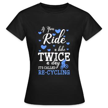 Fahrrad Sportlich - Frauen T-Shirt - Schwarz - Vorne - AI Model Female 172 dark (172cm)