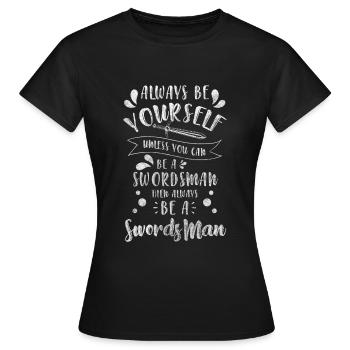 Schwertkämpfer Kampf Gladiator - Frauen T-Shirt - Schwarz - Vorne - AI Model Female 172 dark (172cm)