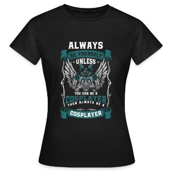 Anime Hobby Convention Cute - Women's T-Shirt - black - Front - AI Model Female 172 dark (172cm)