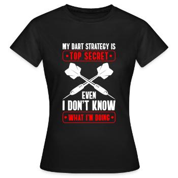 Dartscheibe Game Bullseye Wettkampf - Frauen T-Shirt - Schwarz - Vorne - AI Model Female 172 dark (172cm)