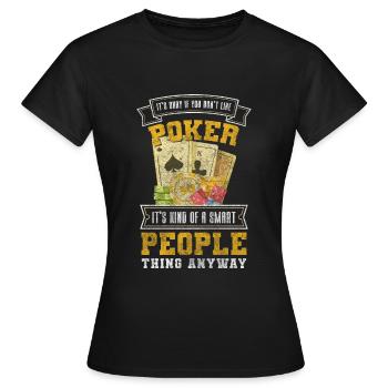 Jeu de cartes Deck Double Head All In - T-shirt Femme - noir - Devant - AI Model Female 172 dark (172cm)