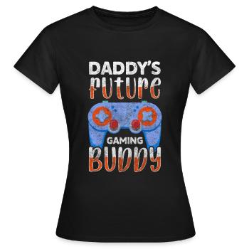 Bébé Papa Amour Ventre - T-shirt Femme - noir - Devant - AI Model Female 172 dark (172cm)